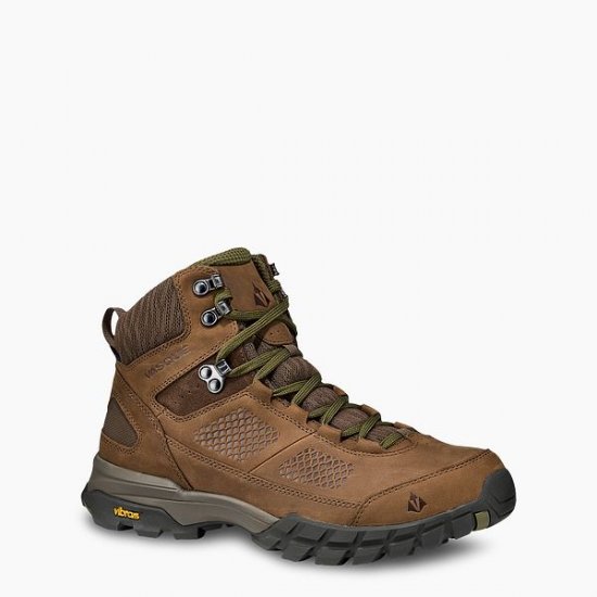 VASQUE | MEN'S TALUS AT ULTRADRY WATERPROOF HIKING BOOT IN BROWN/GREEN - Click Image to Close