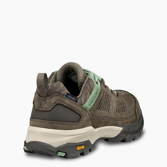 VASQUE | WOMEN'S TALUS AT LOW ULTRADRY WATERPROOF HIKING SHOE IN BROWN/GREEN - Click Image to Close