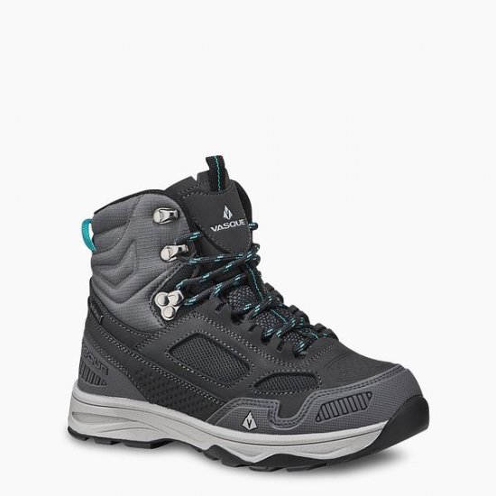 VASQUE | KID'S WATERPROOF HIKING BOOT IN GRAY/TEAL MAGNET/BALTIC - Click Image to Close